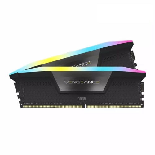 رم کامپیوتر CORSAIR VENGEANCE RGB BLACK 32GB(2X16GB) 5200 CL40 DDR5