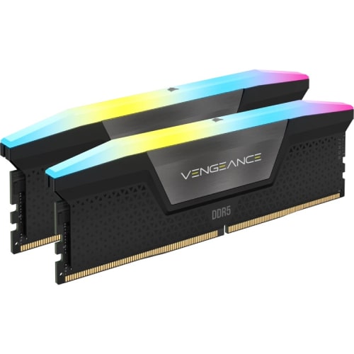 رم کامپیوتر CORSAIR VENGEANCE RGB BLACK 32GB(2X16GB) 5200 CL40 DDR5